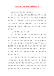 办公室工作总结县政府办2