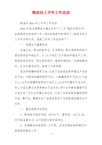 粮油站上半年工作总结