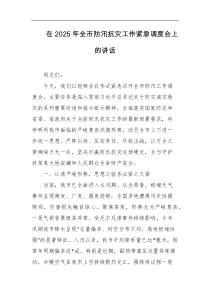 在2025年全市防汛抗灾工作紧急调度会上的讲话