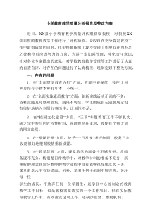 小学教育教学质量分析报告及整改方案精选4篇