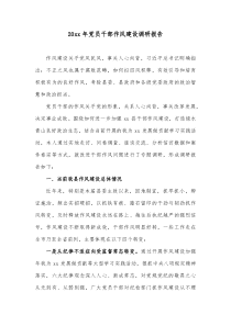 202x年党员干部作风建设调研报告