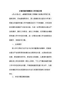 乡镇党建问题整改工作实施方案