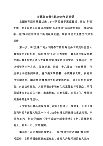 乡镇党支部书记2025年讲党课（共6篇）
