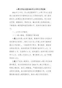 党群工作办公室2024年上半年工作总结