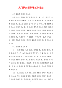 龙门镇扫黑除恶工作总结