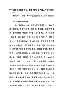 2023年国企党委书记、董事长抓基层党建工作述职报告
