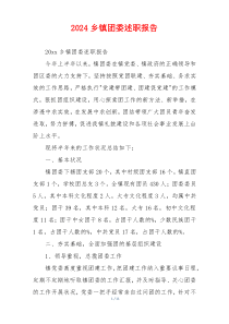 2024乡镇团委述职报告