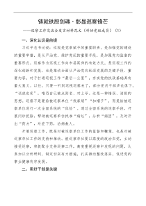 10篇巡察工作座谈会交流10篇巡察组工作人员工作经验材料心得体会