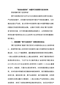 “党的自我革命”专题学习党课研讨发言材料(精选6篇)