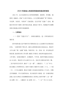 2024年度县人民政府抓基层党建述职报告