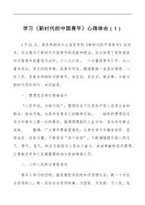 3篇学习新时代的中国青年心得体会范文3篇研讨