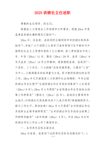 2025供销社主任述职