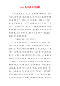 2025发改委主任述职