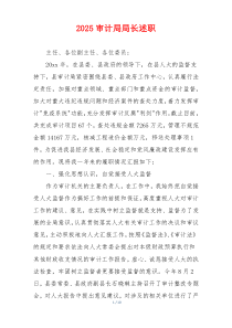 2025审计局局长述职