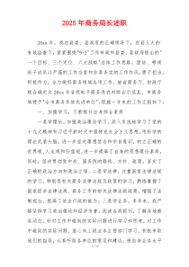 2025年商务局长述职