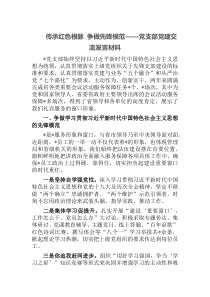 传承红色根脉争做先锋模范党支部党建交流