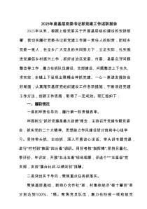 2025年度基层党委书记抓党建工作述职报告五篇专题资料