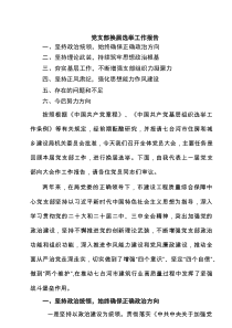 党支部换届选举工作报告8例范文