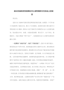 县长在县政府党组理论中心组专题研讨交流会上的发言