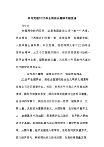 学习贯彻2025年全国两会精神专题党课