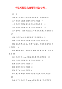 书记抓基层党建述职报告专辑二