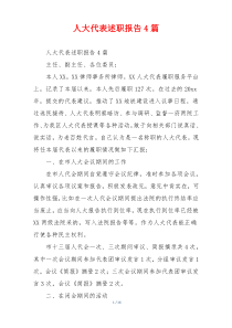 人大代表述职报告4篇