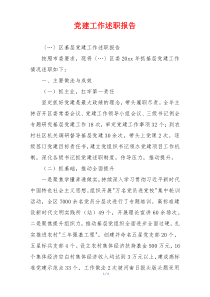 党建工作述职报告