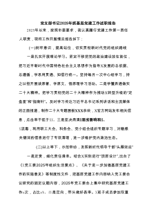 党支部书记2025年抓基层党建工作述职报告5篇范文