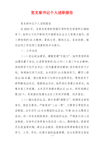 党支部书记个人述职报告