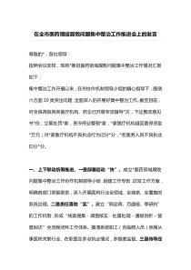 在全市医药领域腐败问题集中整治工作推进会上的发言