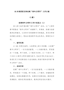 3篇共青团团支部创建青年文明号工作方案