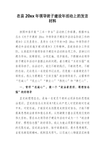 在县20xx年领导班子建设年活动上的