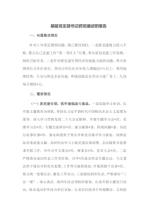 基层党支部书记抓党建述职报告