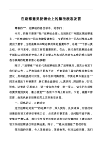 在巡察意见反馈会上的整改表态发言