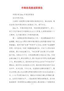 市商务局度述职报告