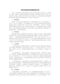 市农村集体经济发展实施方案
