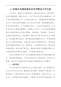 市城乡自建房屋安全专项整治工作方案