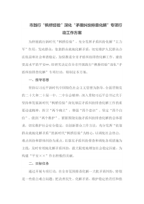 市践行枫桥经验深化矛盾纠纷排查化解专项行动工作方案