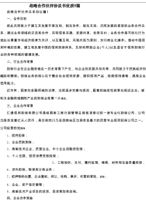 战略合作伙伴协议书优质9篇