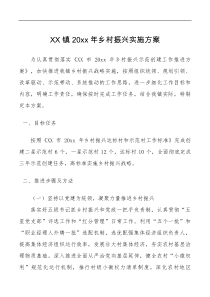方案意见XX镇乡村振兴实施方案