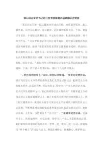 学习习近平总书记在江西考察重要讲话精神研讨发言