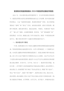 某派驻纪检监察组组长2024年度述职述廉述学报告