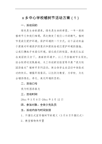 活动方案4篇植树节活动方案范文学校小学交通运输局社区