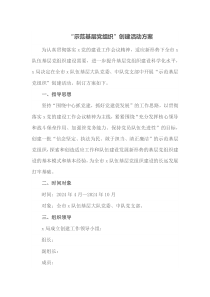 示范基层党组织创建活动方案