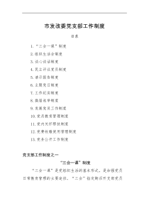 制度职责27万字市发改委党支部工作制度汇编和市党支部工作职责党建制度岗位分工