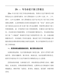 20XX年全市老干部工作要点