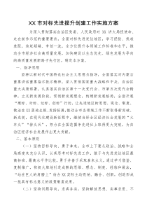 计划方案XX市对标先进提升创建工作实施方案