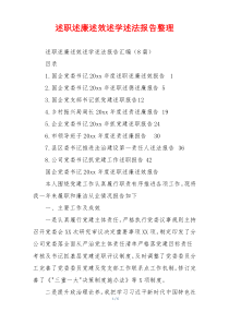 述职述廉述效述学述法报告整理
