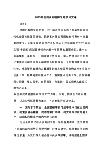 2025年全国两会精神专题学习党课 （汇编4例）