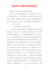 镇党委书记抓基层党建述职报告